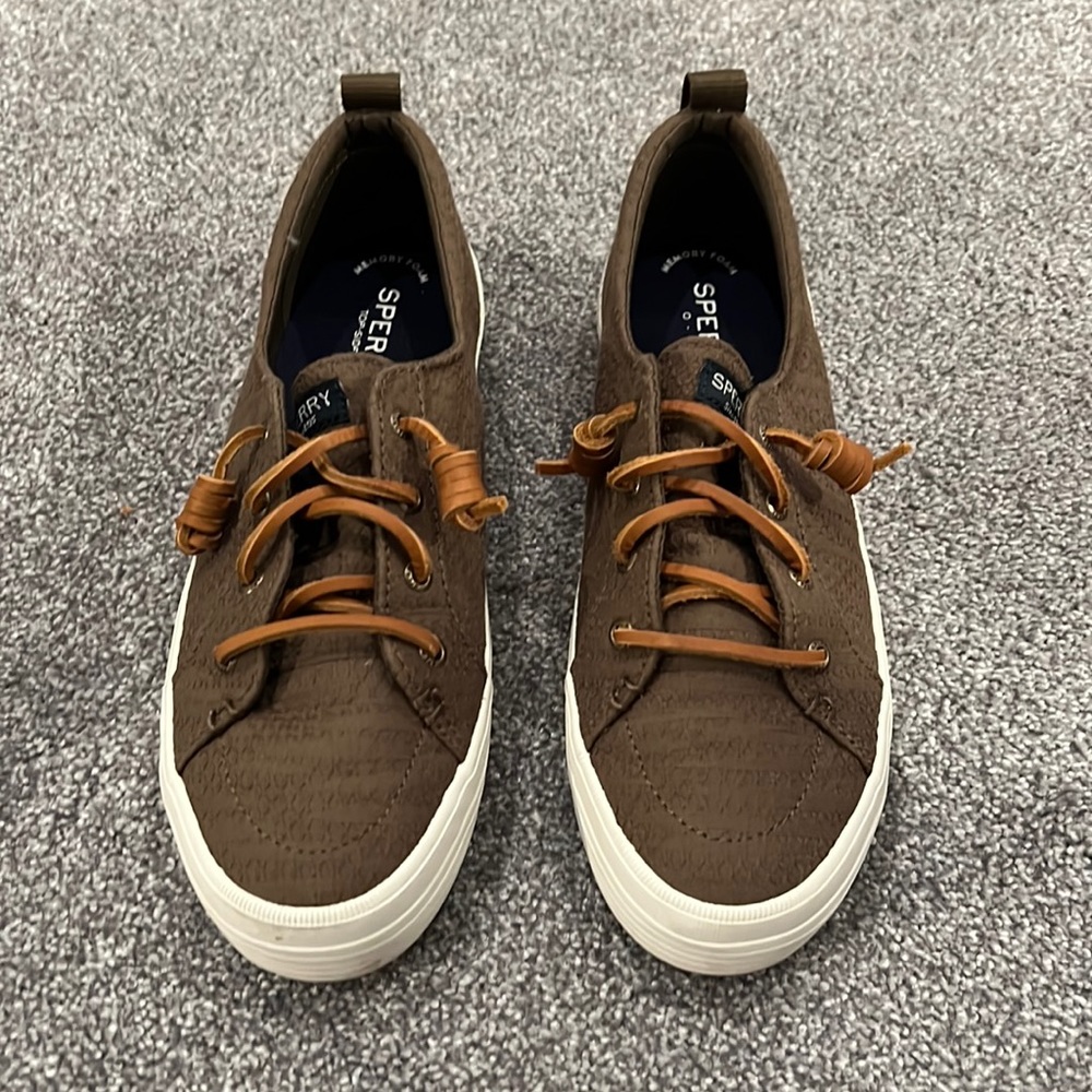 Sperry slide-on sneakers olive/brown